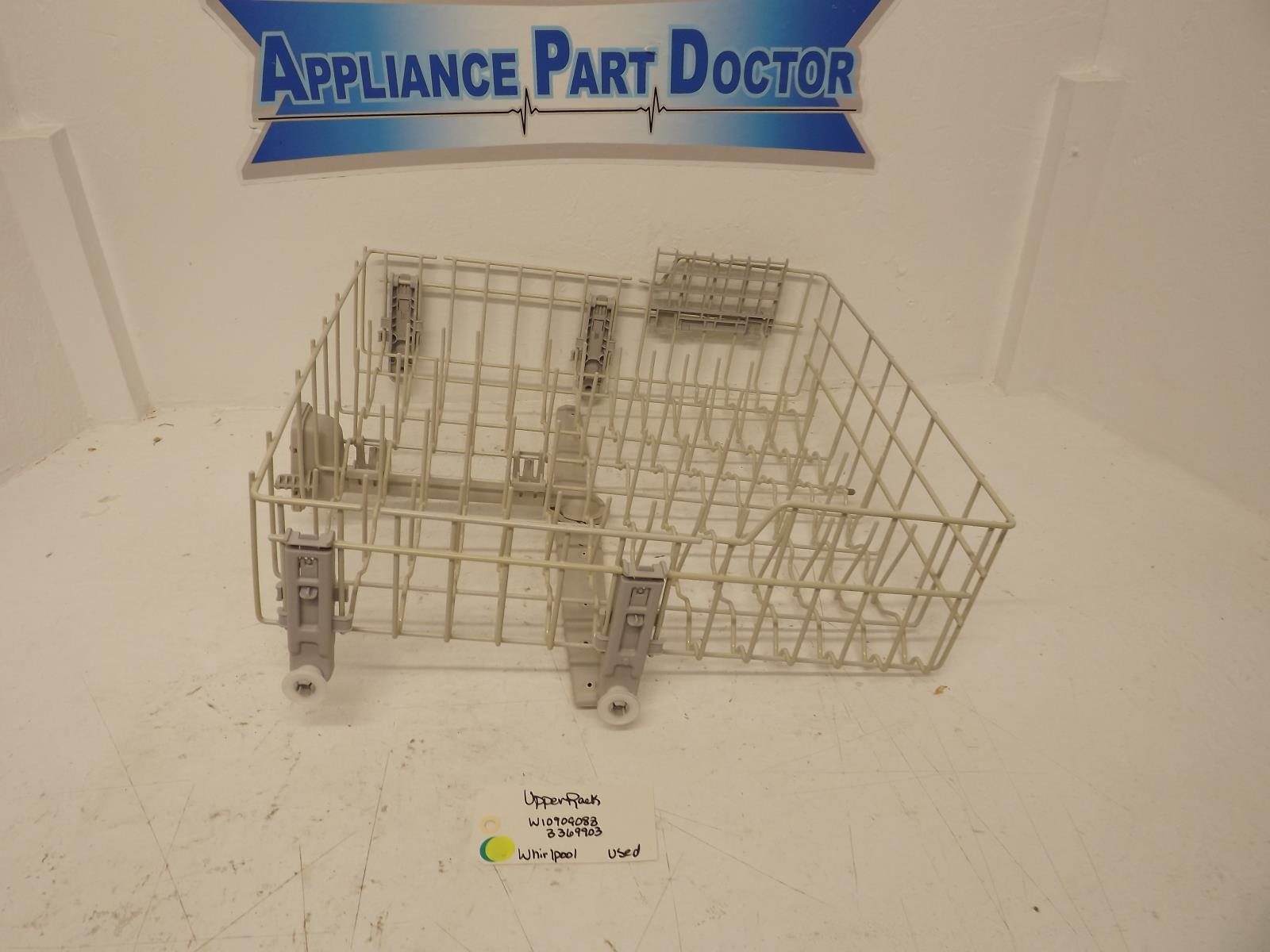 Whirlpool Dishwasher W10909088 3369903 Upper Rack Used Whirlpool Dishwasher W10909088 3369903 Upper Rack Used